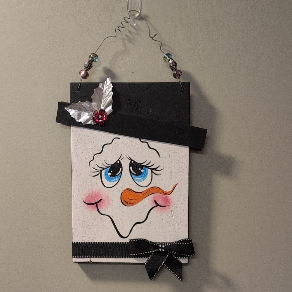 Snowman/Scarecrow Reversible Wall Hanging.